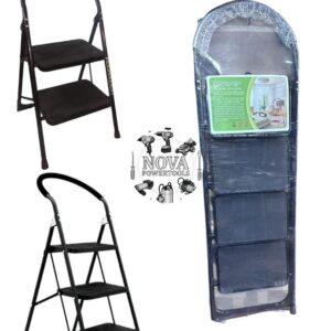 Heavy Duty, Foldable Black Step Ladder