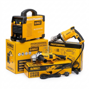 DeWALT 3 in 1 Combo: 500Ah Welding, 9" Angle Grinder, 13mm Impact Drill