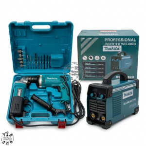 MAKITA 3 in 1 Combo: 500Ah Welding, Impact Drill and 4.5" Grinder