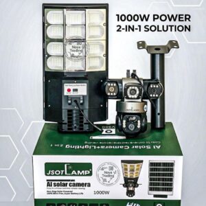 JSOT 1000w Solar StreetLight with Tripple Smart A.I. Camera
